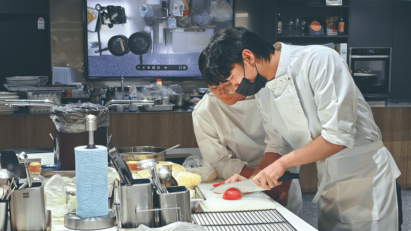 Care-leaving youth taking practical training from Samsung Stepping Stone of Hope